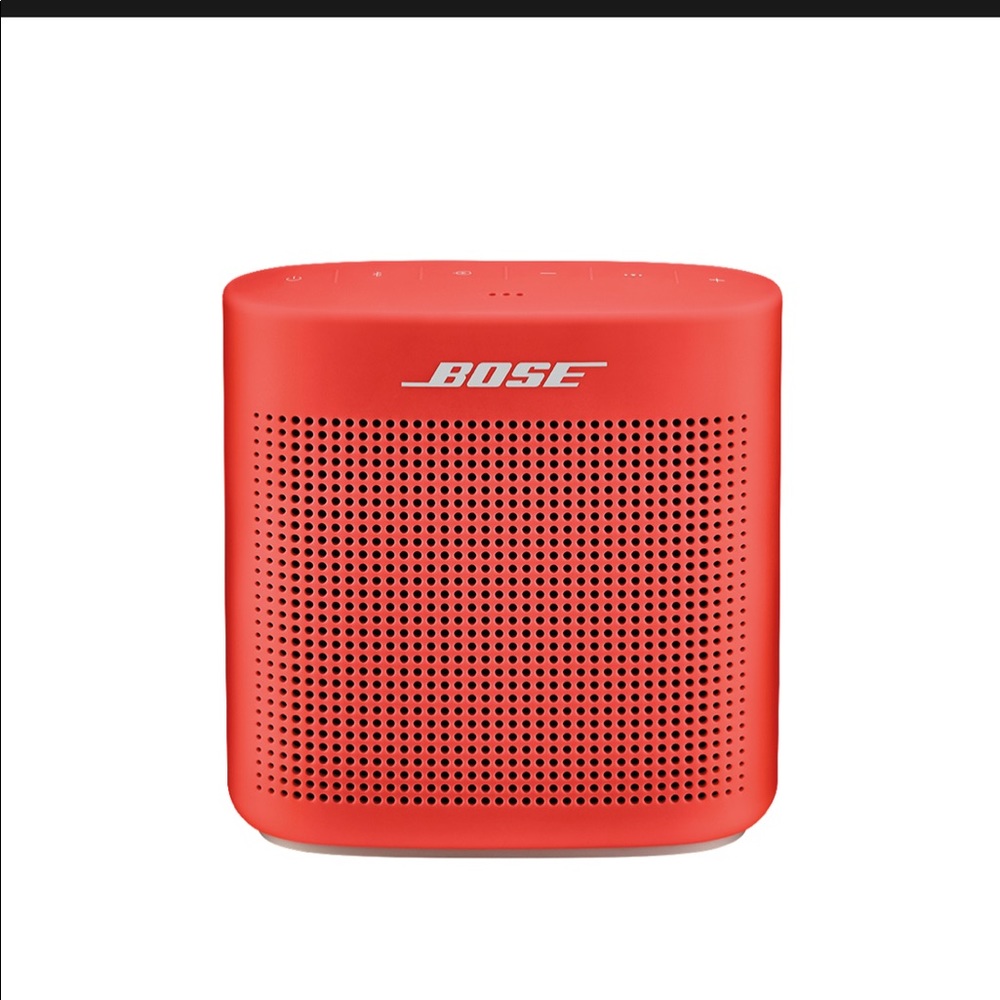 coral red bose speaker